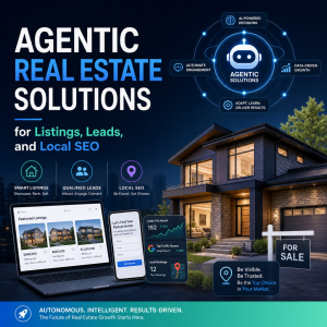 Smart real estate dashboard for listings, leads, and local SEO growth