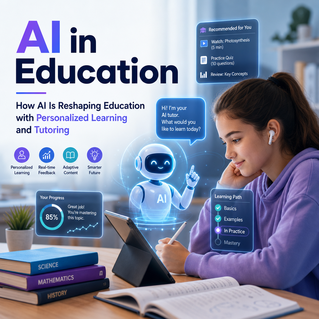 AI-powered personalized learning and tutoring helping students learn in education
