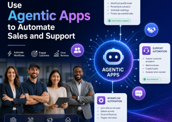 Service team using agentic apps to automate sales, support, and scheduling workflows