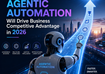 Futuristic robot representing agentic automation as a competitive business advantage in 2026